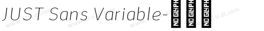 JUST Sans Variable字体转换